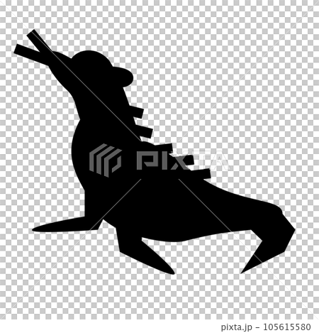 A filled style icon representing a fur seal, a sea creature 105615580