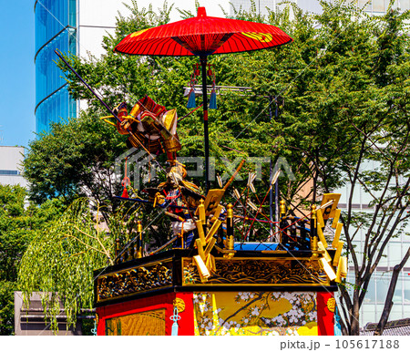 京都、祇園祭後祭山鉾巡行の浄妙山 京都、祇園祭後祭山鉾巡行の浄妙山 105617188