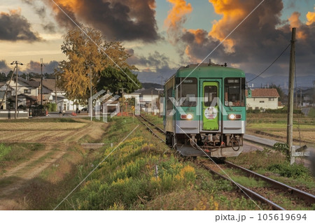 日本の風景　北条鉄道　兵庫県。 105619694