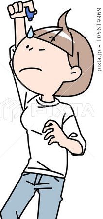 点眼する女性 点眼する女性 105619969