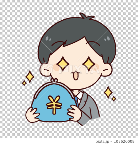 smiling man with big wallet smiling man with big wallet 105620009