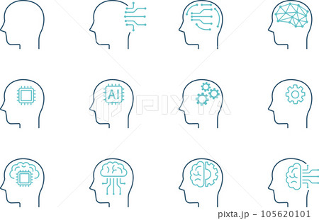 人工知能のイメージアイコンセット 105620101