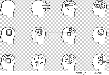人工知能のイメージアイコンセット 人工知能のイメージアイコンセット 105620102