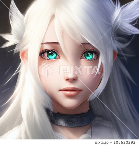 可愛い女の子　白髪 105620292