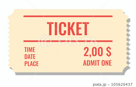retro coupon, ticket. retro sticker 105620437