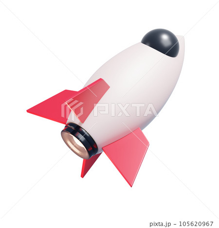 3D Render Realistic Start up Rocket 2 object Isolated icons 3D illustration Png 3D Render Realistic Start up Rocket 2 object Isolated icons 3D illustration Png 105620967