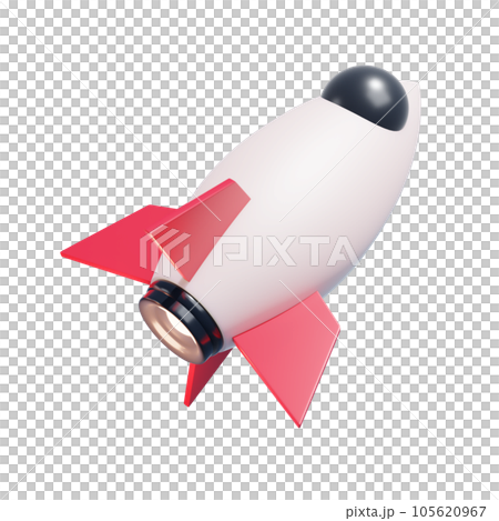 3D Render Realistic Start up Rocket 2 object Isolated icons 3D illustration Png 3D Render Realistic Start up Rocket 2 object Isolated icons 3D illustration Png 105620967