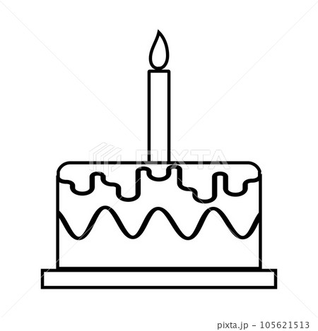 birthday cake icon illustration design birthday cake icon illustration design 105621513