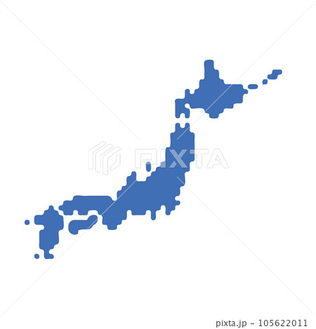 シンプルな日本地図のイラスト 105622011