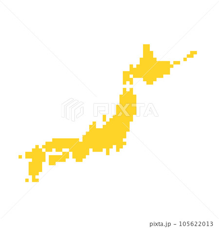シンプルな日本地図のイラスト 105622013
