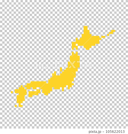 シンプルな日本地図のイラスト 105622013