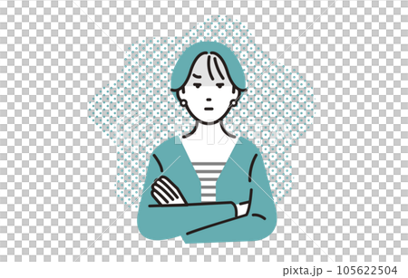 人物 イライラする女性 105622504