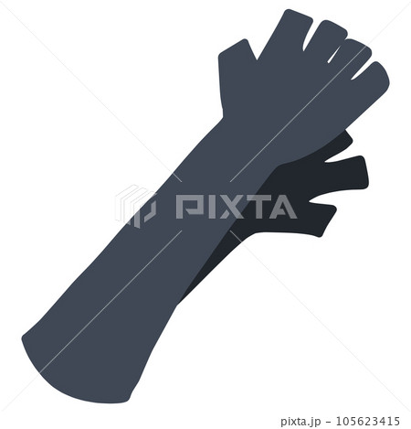 日焼け対策用の黒いアームカバーのイラスト 日焼け対策用の黒いアームカバーのイラスト 105623415