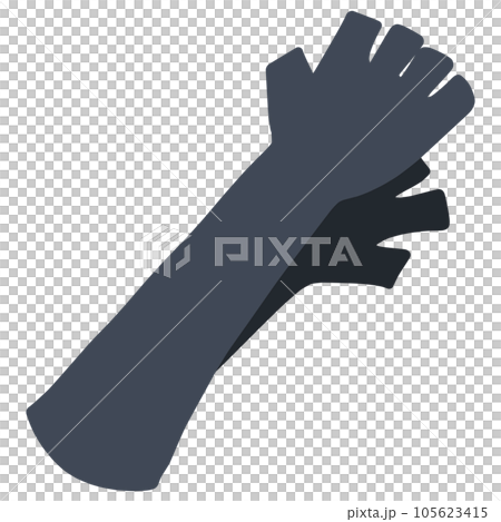 日焼け対策用の黒いアームカバーのイラスト 日焼け対策用の黒いアームカバーのイラスト 105623415