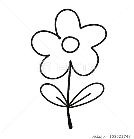 Leaf  black and white  stripes lined design  design  vegetable fruit  sea  child  learning teaching  drawing book  book coloring book  development picture without color  Flower clump of grass   105623748