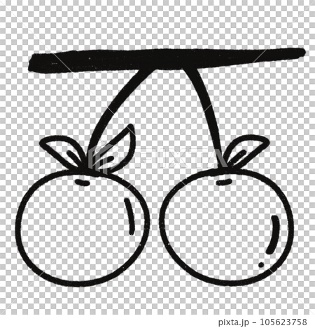 Leaf  black and white  stripes lined design  design  vegetable fruit  sea  child  learning teaching  drawing book  book coloring book  development picture without color  Flower clump of grass   105623758