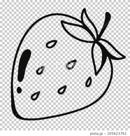 Leaf  black and white  stripes lined design  design  vegetable fruit  sea  child  learning teaching  drawing book  book coloring book  development picture without color  Flower clump of grass   105623761