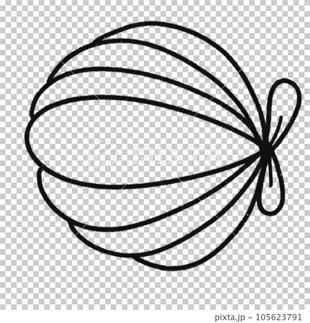 Leaf  black and white  stripes lined design  design  vegetable fruit  sea  child  learning teaching  drawing book  book coloring book  development picture without color  Flower clump of grass   105623791