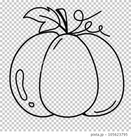 Leaf  black and white  stripes lined design  design  vegetable fruit  sea  child  learning teaching  drawing book  book coloring book  development picture without color  Flower clump of grass   105623795