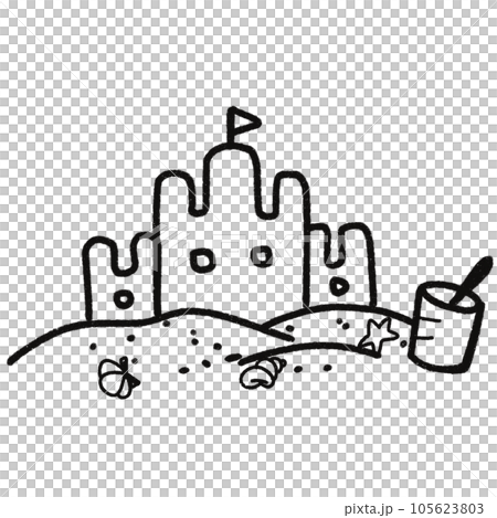 Leaf  black and white  stripes lined design  design  vegetable fruit  sea  child  learning teaching  drawing book  book coloring book  development picture without color  Flower clump of grass   105623803