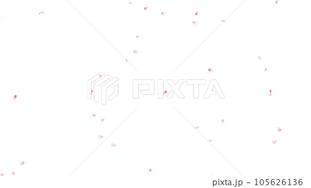 桜の花びら散る 背景素材 α素材 105626136