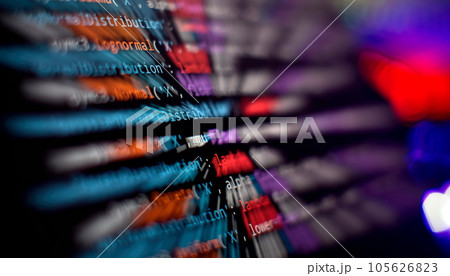 Digital technology industry concept development of programming and coding technologies. 105626823