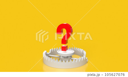 The Question on Bear trap for Business concept 3d rendering 105627076