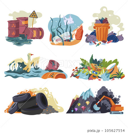 Pollution and contamination of water soil and air 105627554