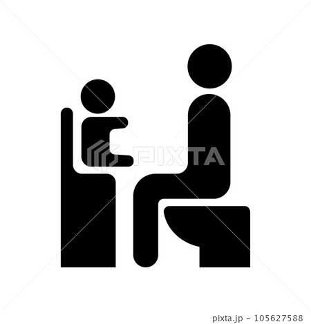 トイレのアイコン(子供用のイス付トイレ) トイレのアイコン(子供用のイス付トイレ) 105627588