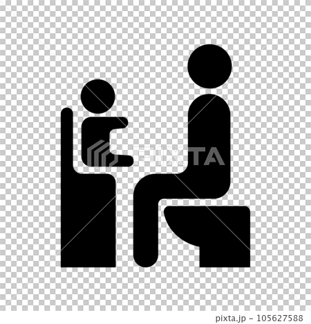 トイレのアイコン(子供用のイス付トイレ) トイレのアイコン(子供用のイス付トイレ) 105627588