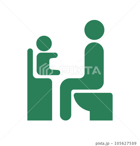 トイレのアイコン(子供用のイス付トイレ) トイレのアイコン(子供用のイス付トイレ) 105627589