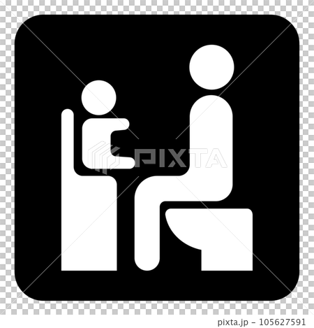 Toilet icon (toilet with chair for children) Toilet icon (toilet with chair for children) 105627591