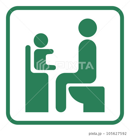 トイレのアイコン(子供用のイス付トイレ) トイレのアイコン(子供用のイス付トイレ) 105627592
