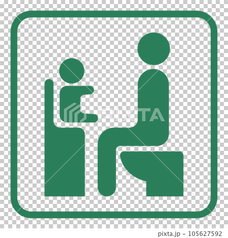 トイレのアイコン(子供用のイス付トイレ) トイレのアイコン(子供用のイス付トイレ) 105627592