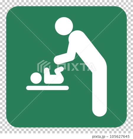 トイレのアイコン（おむつ交換台） 105627645