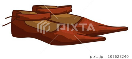 Ancient clothes and accessories, boots with straps Ancient clothes and accessories, boots with straps 105628240