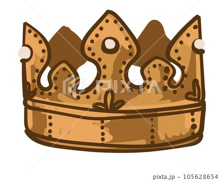 Golden crown for king or queen, royalty symbol 105628654