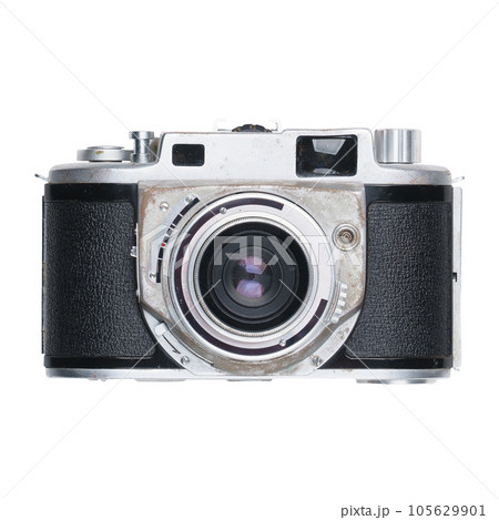 vintage old film camera isolated vintage old film camera isolated 105629901