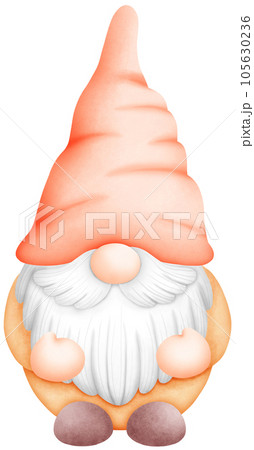 Watercolor Painting of Gnome in Autumn 105630236