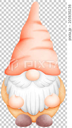 Watercolor Painting of Gnome in Autumn 105630236