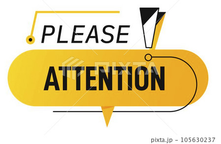 Attention please, banner with exсlamation point Attention please, banner with exсlamation point 105630237