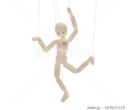 操り人形のイラスト	 105631129