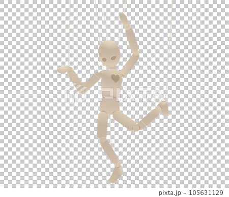 操り人形のイラスト	 105631129