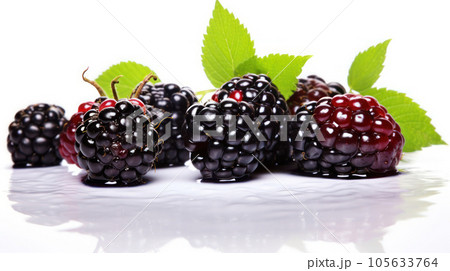blackberry fresh water splashing on the isolated background 105633764