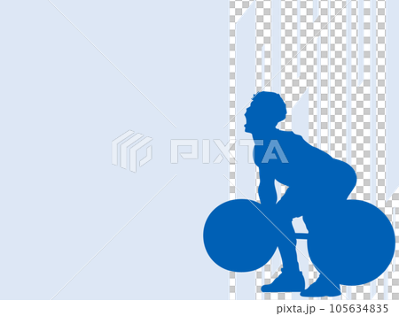 シンプルな重量挙げのイラスト シンプルな重量挙げのイラスト 105634835
