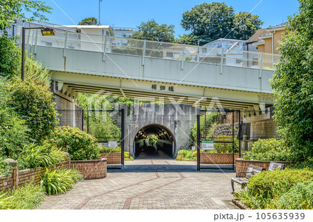 横浜市の都市風景　反町駅　高島山トンネル 105635939