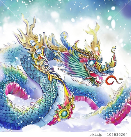 幻想的な和風の龍のイラスト素材 [105636264] - PIXTA