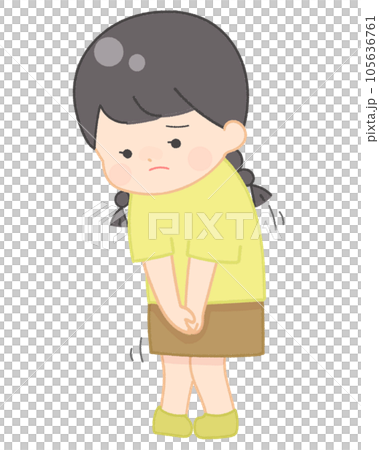 おしっこを我慢している女の子 105636761