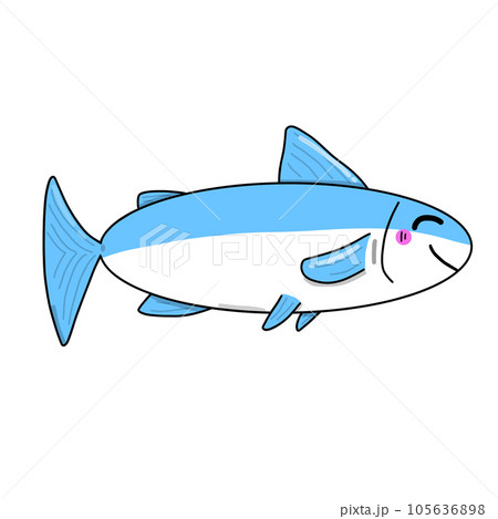 cartoon fish in flat style 105636898