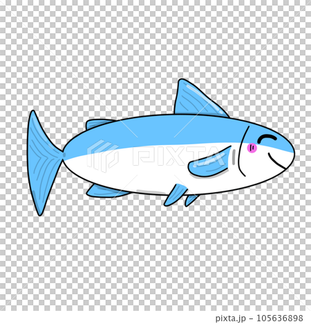 cartoon fish in flat style 105636898